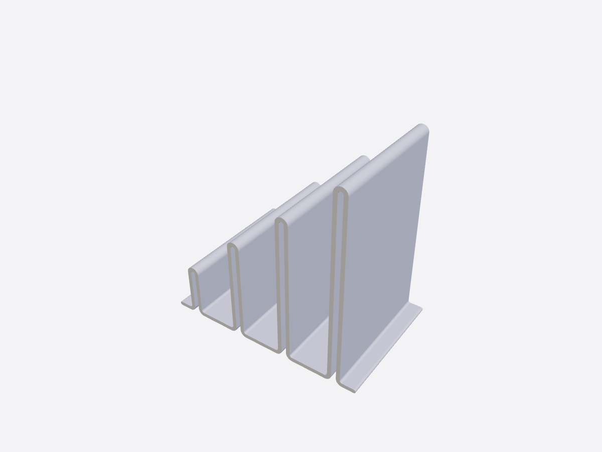 Stepped book rack