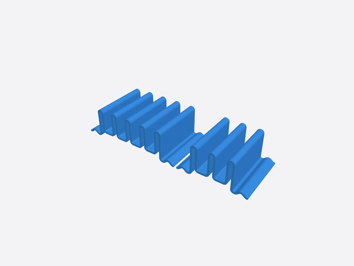 Wave book rack