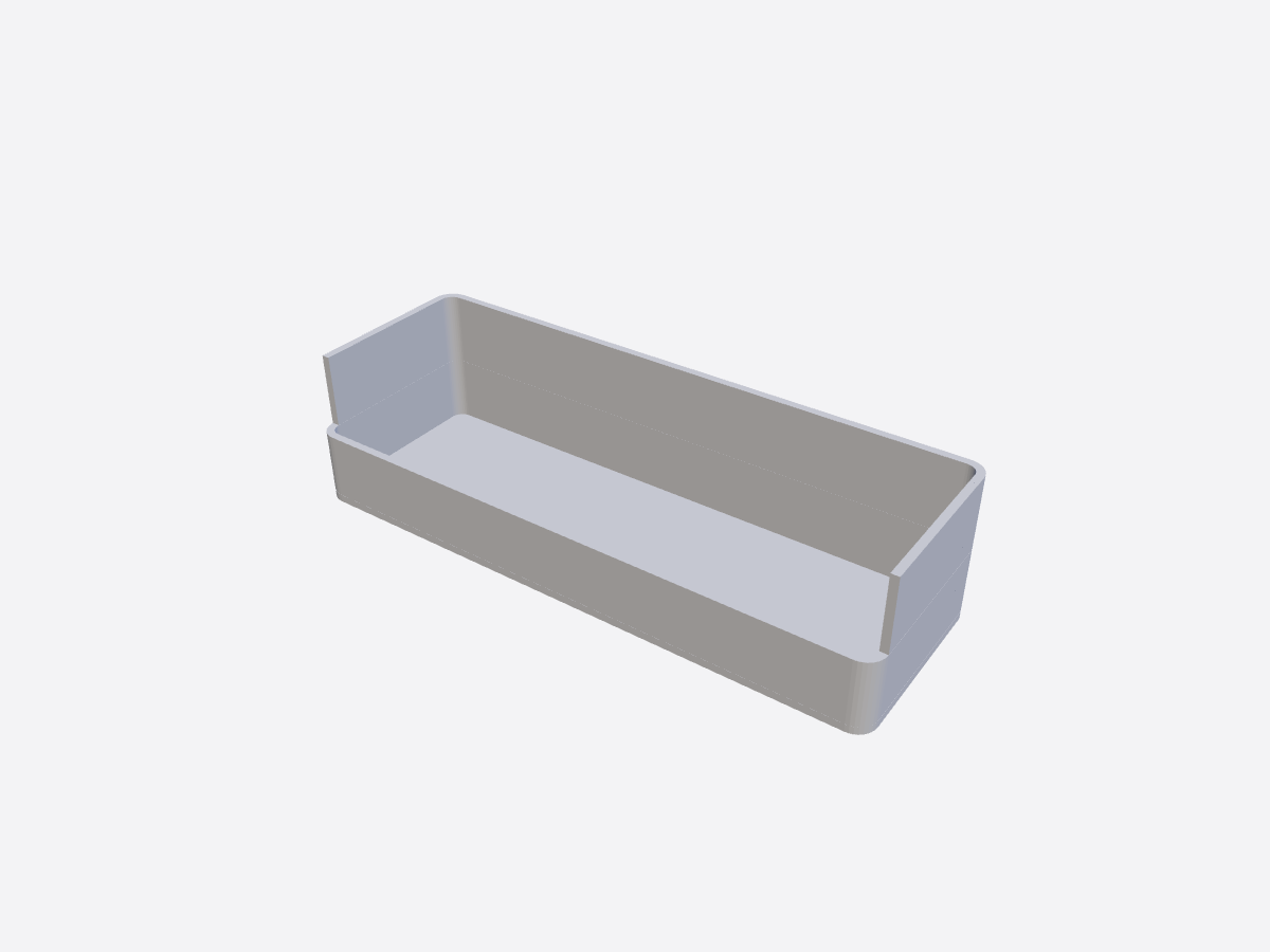 Low wall tray