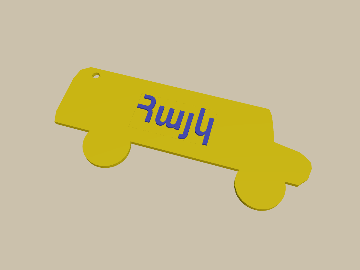 Հայկ bus name tag, angle view