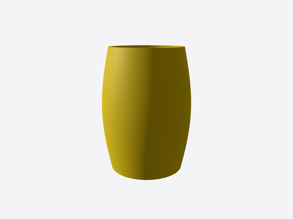 Round shoulder vase — angle view