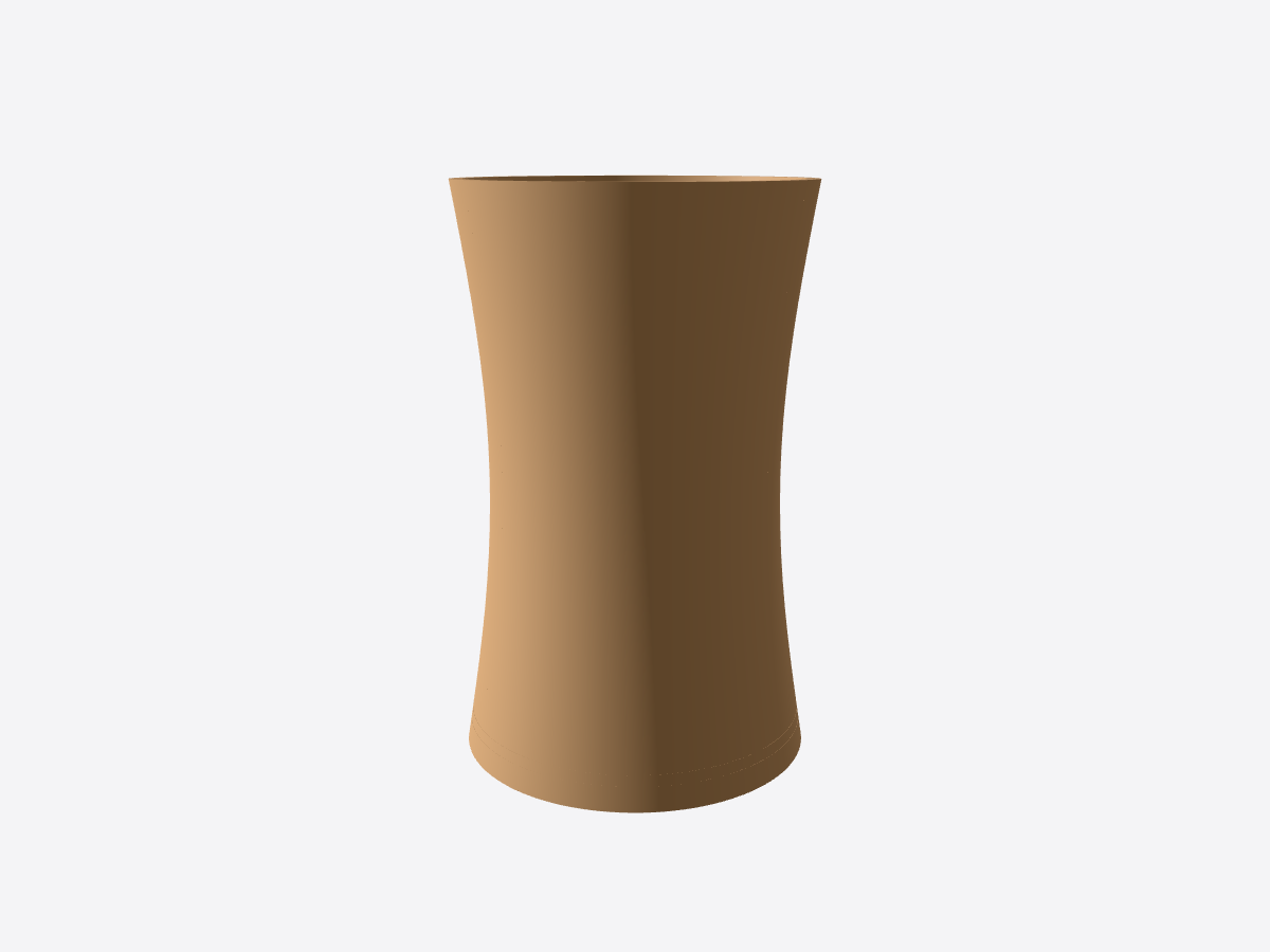 Soft waist vase — angle view