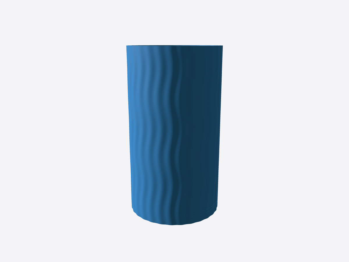 Wave vase — angle view